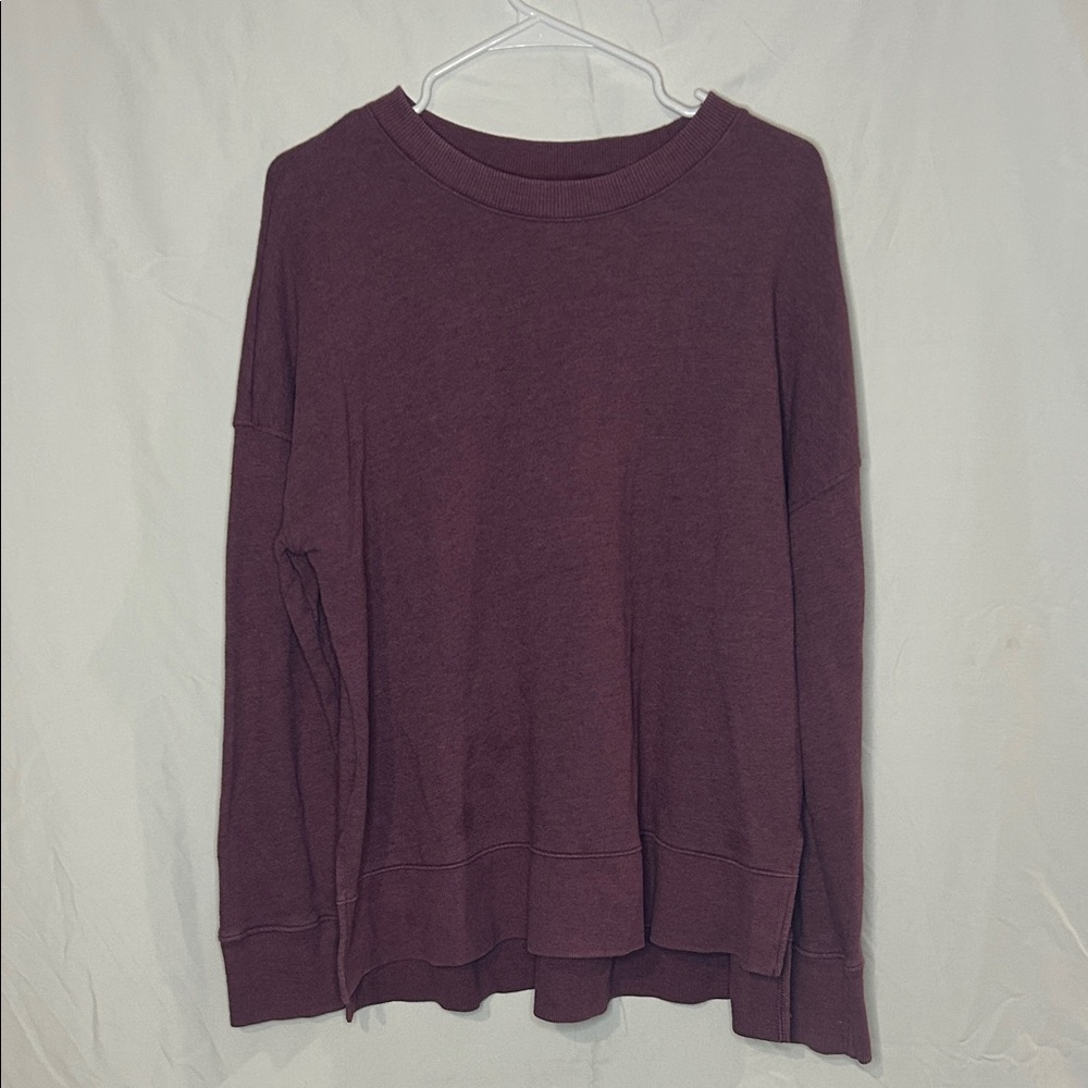 Time and Tru Maroon Long Sleeve Top